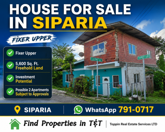 HOUSE FOR SALE IN SIPARIA – Fixer Upper on 5,600 Sq. Ft. Freehold Land