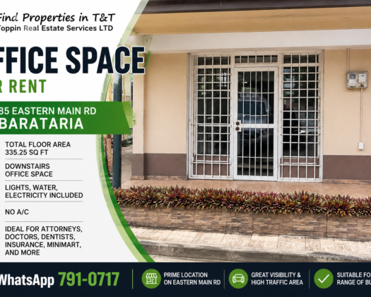 Office Space for Lease in Barataria – 85 Eastern Main Road – $6000/month