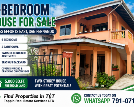 6-Bedroom House in Les Efforts East, San Fernando for Sale – $1,575,000