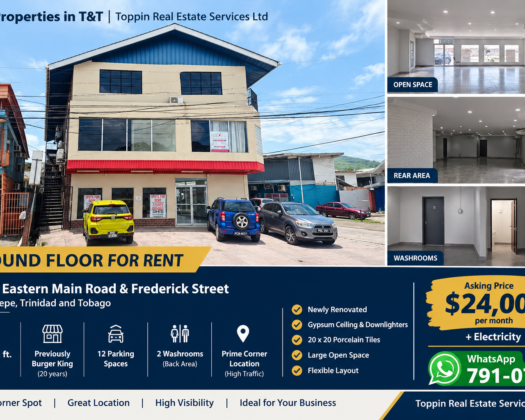 COMMERCIAL SPACE FOR RENT IN CUREPE – 2,200 Sq. Ft. Ground Floor Corner Unit