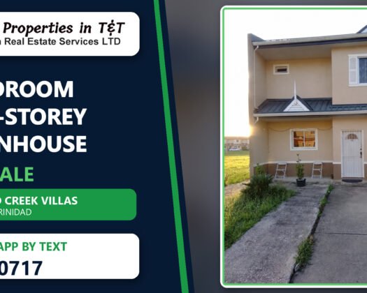 Three-Bedroom Two-Storey Townhouse for Sale — Bamboo Creek Villas, Cunupia